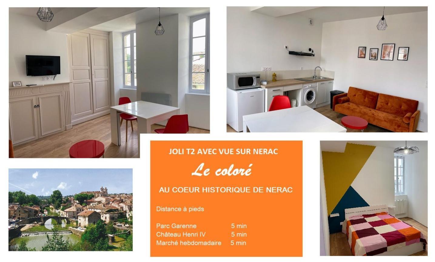 Le Colore- T2 Confortable Avec Vue Sur Nerac Exterior photo